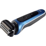 Procter & Gamble Series 6 62-B1200s, Máquina de afeitar azul/Negro, Máquina de afeitar de láminas, Azul, Acero inoxidable, Botones, Batería, Batería integrada