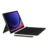 SAMSUNG EF-DX725 QWERTZ Alemán Pogo pin Negro, Funda para tablet negro, QWERTZ, Alemán, Touchpad, Samsung, Galaxy Tab S9, Galaxy Tab S9 FE, Negro