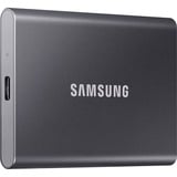 SAMSUNG Portable SSD T7 2000 GB Gris, Unidad de estado sólido gris, 2000 GB, USB Tipo C, 3.2 Gen 2 (3.1 Gen 2), 1050 MB/s, Protección mediante contraseña, Gris