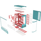 Thermaltake CA-11H-00FLWN-00, Caja de torre grande Menta/Baya