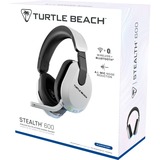 Turtle Beach Stealth 600 Blanco Playstation Auriculares inalámbricos para Juegos con 80 Horas, 50 mm y Bluetooth para PS5, PS4 y PC, Auriculares para gaming blanco, 50 mm y Bluetooth para PS5, PS4 y PC, Inalámbrico, Juego, 20 - 20000 Hz, 320 g, Auriculares, Blanco