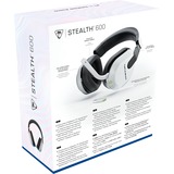 Turtle Beach Stealth 600 Blanco Playstation Auriculares inalámbricos para Juegos con 80 Horas, 50 mm y Bluetooth para PS5, PS4 y PC, Auriculares para gaming blanco, 50 mm y Bluetooth para PS5, PS4 y PC, Inalámbrico, Juego, 20 - 20000 Hz, 320 g, Auriculares, Blanco