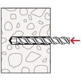 fischer Taco de expansión SX Plus 10x80, Pasador gris claro