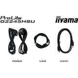 iiyama G-MASTER G2245HSU-B2 pantalla para PC 54,6 cm (21.5") 1920 x 1080 Pixeles Full HD LED Negro, Monitor de gaming negro (mate), 54,6 cm (21.5"), 1920 x 1080 Pixeles, Full HD, LED, 1 ms, Negro
