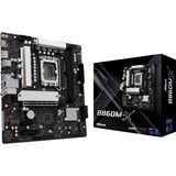 ASRock B860M-X, Placa base negro/Plateado