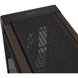 ASUS PROART PA602 WALNUT WOOD TG PWM MODERN BLACK, Cajas de torre marrón/Madera, Midi Tower, PC, Negro, Madera, ATX, DTX, EATX, micro ATX, Mini-DTX, Mini-ITX, Metal, Madera, Juego