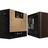 ASUS PROART PA602 WALNUT WOOD TG PWM MODERN BLACK, Cajas de torre marrón/Madera, Midi Tower, PC, Negro, Madera, ATX, DTX, EATX, micro ATX, Mini-DTX, Mini-ITX, Metal, Madera, Juego