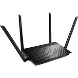 ASUS RT-AC59U router inalámbrico Gigabit Ethernet Doble banda (2,4 GHz / 5 GHz) 4G Negro Wi-Fi 5 (802.11ac), Doble banda (2,4 GHz / 5 GHz), Ethernet, 4G, Negro, Router de sobremesa
