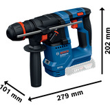 Bosch GBH 18V-18 X Professional, 0611927100, Martillo perforador azul/Negro