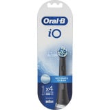 Braun Oral-B iO Limpieza Ultimativa Pack de 4, Cabezal de cepillo negro