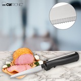 Clatronic EM 3702 cuchillo eléctrico 120 W Negro, Plata negro/Acero fino, Negro, Plata, Pan, Pescados, Fruta, Carnes, Repostería, Vegetal, Hoja recta, 120 W, Corriente alterna, 220 - 240 V