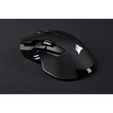 Corsair IRONCLAW RGB ratón mano derecha RF Wireless + Bluetooth + USB Type-A Óptico 18000 DPI, Ratones para gaming negro, mano derecha, Óptico, RF Wireless + Bluetooth + USB Type-A, 18000 DPI, Negro