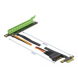 DeLOCK 85762 tarjeta y adaptador de interfaz Interno PCIe, Tarjeta de ampliación PCIe, PCIe, Negro, Verde, 0,3 m, 1 pieza(s)