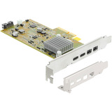 DeLOCK Tarjeta PCI-E x4 a 2x USB-C 40Gbps / 2x MiniDisplay LP, Tarjeta de interfaz 