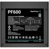 DeepCool PF600 unidad de fuente de alimentación 600 W 20+4 pin ATX ATX Negro, Fuente de alimentación de PC negro, 600 W, 220 - 240 V, 50 Hz, 100 W, 576 W, 100 W