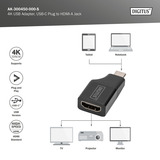 Digitus Adaptador USB 4K, conector USB-C > puerto HDMI A negro
