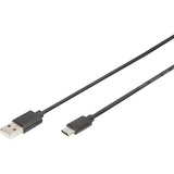 Digitus Cable de conexión USB 2.0 USB-A > USB-C negro