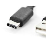 Digitus Cable de conexión USB 2.0 USB-A > USB-C negro