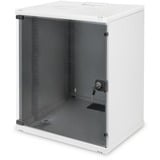 Digitus Carcasa de pared SOHO, sin montar - 540 x 400 mm (an. x pr.), Armario IT gris claro, sin montar - 540 x 400 mm (an. x pr.), Bastidor de pared, 12U, 60 kg, Gris