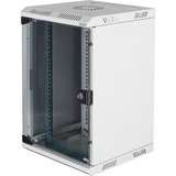 Digitus Carcasas de pared combinadas de 254 mm (10″) y 482,6 (19″) mm, Armario IT gris claro, 6 (19″) mm, Bastidor de pared, 10U, 30 kg, Bloqueo del teclado, Gestión de cables, 10,3 kg