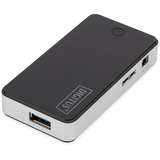 Digitus Concentrador USB 3.0, 4 puertos, color negro, Hub USB negro, 4 puertos, color negro, USB 3.2 Gen 1 (3.1 Gen 1) Type-A, 5000 Mbit/s, Negro, Plata, China, 5 V, Windows 7 Home Premium, Windows Vista Home Premium, Windows XP Home
