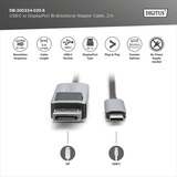 Digitus DB-300334-020-S, Cable negro/Gris