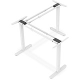 Digitus Estructura de mesa ajustable en altura eléctrica, forma en L de 90°, Bastidor blanco