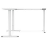 Digitus Estructura de mesa ajustable en altura eléctrica, forma en L de 90°, Bastidor blanco