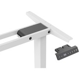 Digitus Estructura de mesa ajustable en altura eléctrica, forma en L de 90°, Bastidor blanco