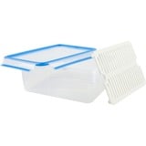 Emsa 512888 recipiente de almacenar comida Rectangular Caja 3,7 L Transparente 1 pieza(s) transparente/Azul, Caja, Rectangular, 3,7 L, Transparente, Polipropileno (PP), Elastómero termoplástico (TPE), Alemania