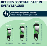 HUDORA Espinilleras con protección para el tobillo, Protectores verde