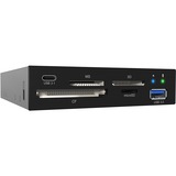 ICY BOX IB-865a lector de tarjeta USB 3.2 Gen 1 (3.1 Gen 1) Interno Negro, Lector de tarjetas negro, CF, MS PRO, MicroSD (TransFlash), SD, Negro, 3.5", 10000 Mbit/s, Metal, Plástico, Access, Poder