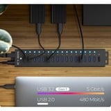 ICY BOX IB-HUB1717-U3 USB 3.2 Gen 1 (3.1 Gen 1) Type-A 5000 Mbit/s Negro, Hub USB USB 3.2 Gen 1 (3.1 Gen 1) Type-A, USB 3.2 Gen 1 (3.1 Gen 1) Type-A, USB Tipo B, 5000 Mbit/s, Negro, China, CC