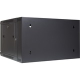 Inter-Tech SMB-6606 6U Bastidor de pared Negro, Armario IT negro, Bastidor de pared, 6U, 40 kg, Bloqueo del teclado, 20 kg, Negro