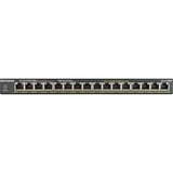 Netgear GS316P No administrado Gigabit Ethernet (10/100/1000) Energía sobre Ethernet (PoE) Negro, Interruptor/Conmutador No administrado, Gigabit Ethernet (10/100/1000), Bidireccional completo (Full duplex), Energía sobre Ethernet (PoE), Montaje de pared