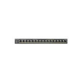 Netgear GS316P No administrado Gigabit Ethernet (10/100/1000) Energía sobre Ethernet (PoE) Negro, Interruptor/Conmutador No administrado, Gigabit Ethernet (10/100/1000), Bidireccional completo (Full duplex), Energía sobre Ethernet (PoE), Montaje de pared