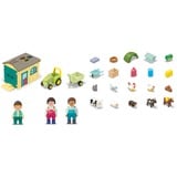 PLAYMOBIL Junior: Aventura en la granja con tractor, remolque y amigos animales, Juegos de construcción 