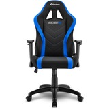 Sharkoon Skiller SGS2 Jr. Silla para videojuegos universal Asiento acolchado Negro, Azul, Asientos de juego negro/Azul, Silla para videojuegos universal, 65 kg, Asiento acolchado, Respaldo acolchado, Universal, 160 cm