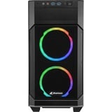 Sharkoon V1000 RGB Micro Torre Negro, Cajas de torre negro, Micro Torre, PC, Negro, micro ATX, Mini-ITX, Juego, Multi