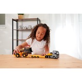 Simba Volvo Truck FH-16 con remolque y cargadora de ruedas, Vehículo de juguete naranja/Gris