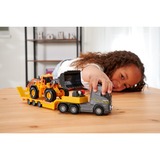 Simba Volvo Truck FH-16 con remolque y cargadora de ruedas, Vehículo de juguete naranja/Gris