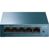 TP-Link LS105G No administrado Gigabit Ethernet (10/100/1000) Azul, Interruptor/Conmutador azul, No administrado, Gigabit Ethernet (10/100/1000), Montaje de pared