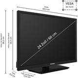 Telefunken XH24VP550M, Televisor LED negro