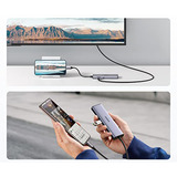 UGREEN USB-C to 2*USB3.0+HDMI+RJ 45+SD&TF+PD port Hub, Estación de acoplamiento plateado