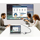 UGREEN USB-C to 2*USB3.0+HDMI+RJ 45+SD&TF+PD port Hub, Estación de acoplamiento plateado