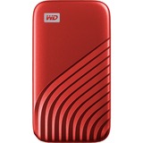 WD My Passport 2000 GB Rojo, Unidad de estado sólido rojo, 2000 GB, USB Tipo C, 3.2 Gen 2 (3.1 Gen 2), 1050 MB/s, Protección mediante contraseña, Rojo