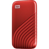 WD My Passport 2000 GB Rojo, Unidad de estado sólido rojo, 2000 GB, USB Tipo C, 3.2 Gen 2 (3.1 Gen 2), 1050 MB/s, Protección mediante contraseña, Rojo