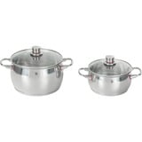 WMF Quality One 07.7455.6380 kit de cacerolas 9 pieza(s), Conjunto de ollas acero fino, Juego de cazuelas y cazo, Acero inoxidable, Acero inoxidable, Acero inoxidable, Acero inoxidable, Acero inoxidable