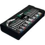 Wera 8100 SB 9 Juego de carraca Zyklop Speed, en pulgadas, 3/8", Kit de herramientas negro/Verde