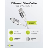 goobay Cable adaptador Ethernet USB-C 3.2 Gen2 > RJ-45, Slim blanco